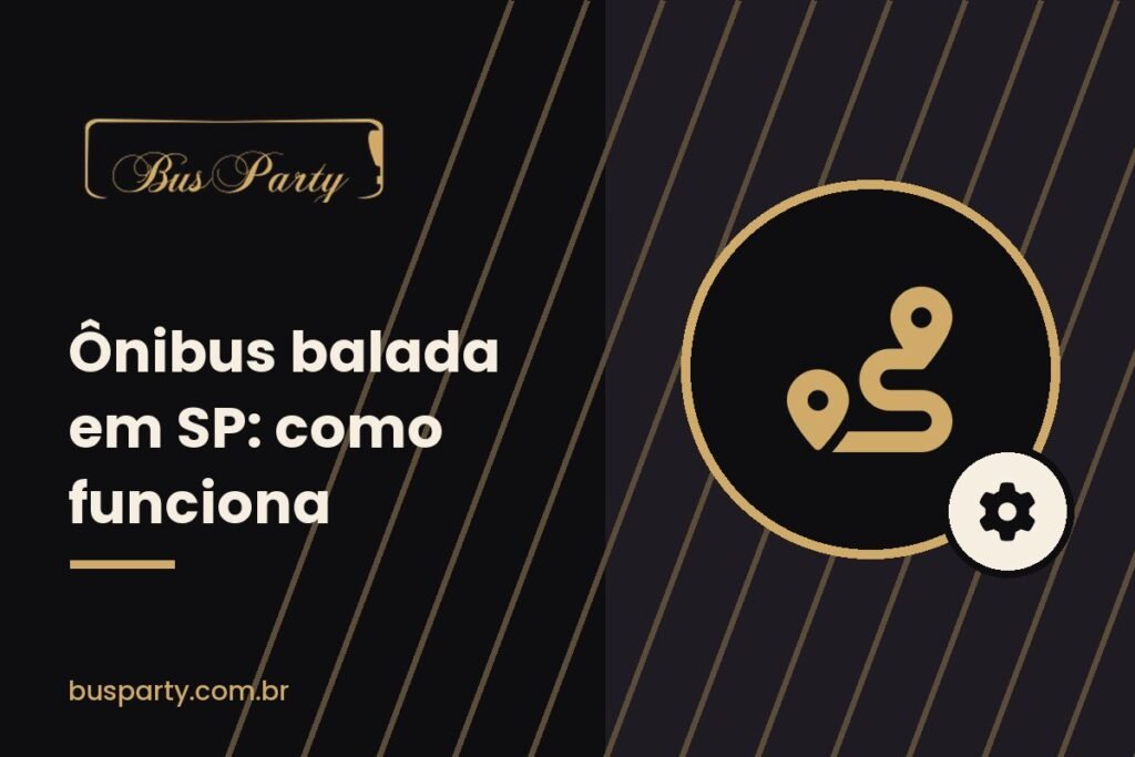 Ilustração da Bus Party sobre como funciona o ônibus balada em São Paulo